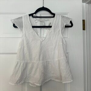 Abercrombie White Peplum Top